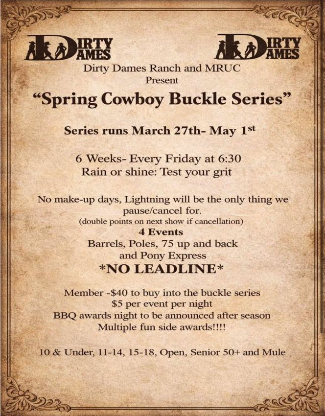 Dirty Dames Ranch Spring Cowboy Buckle Series