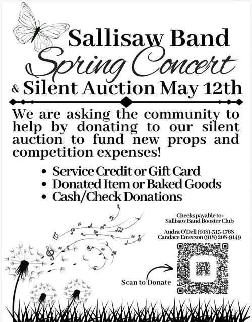 Sallisaw Band Spring Concert Silent Auction