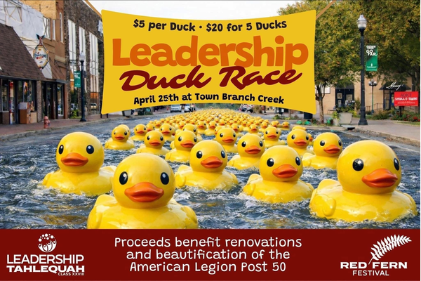 Duck Race at Red Fern Festival hosted by Leadership Tahlequah Class 28