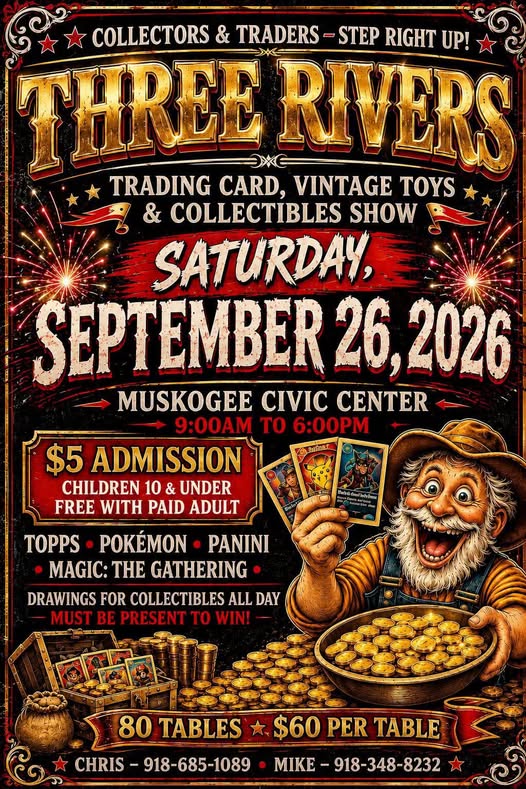 Three Rivers Trading Card, Vintage Toys Collectibles Show